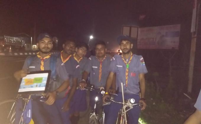 Overnight Cycle Hike & Voter Awareness campaign