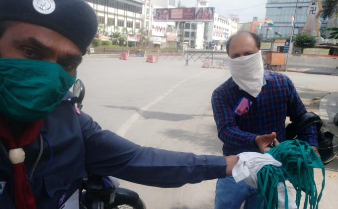 MAKING MASK FOR NEEDY PEOPLE