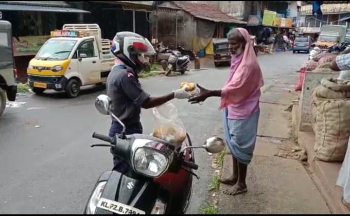 Rover crew provided food for needy people.