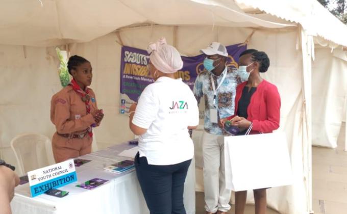 The Scouts Healing Invisible Wounds Campaign team exhibition during the 'Mental Health Awareness Week' 