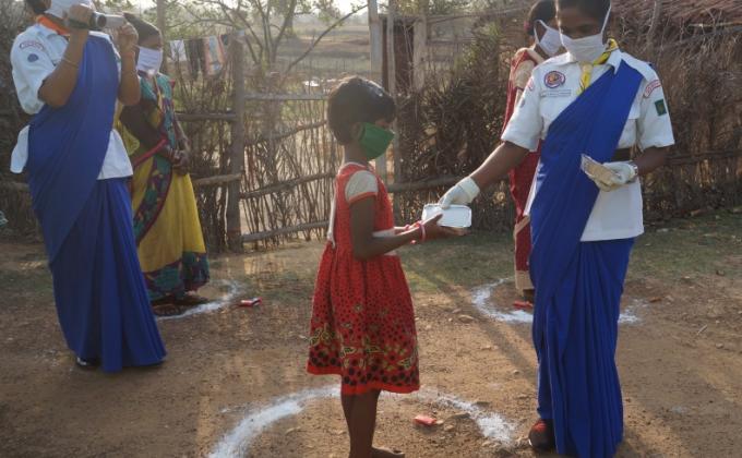 Food Distribution at Udarama Village of Bargaon Block, Sundargarh