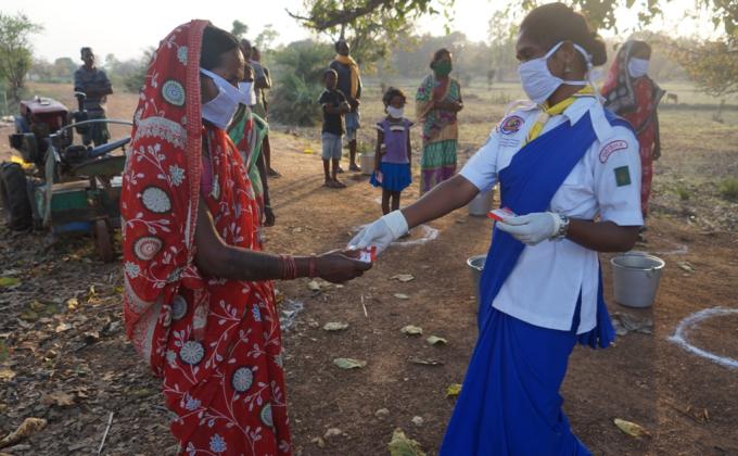 Hand wash demonstration at Amilchuan village of Bargaon Block, Sundargarh