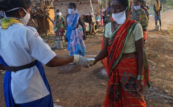 Food Distribution at Amilchuan village of Bargaon Block, Sundargarh (Odisha)