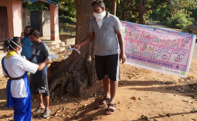 Awareness campaign and Masks distribution at Kureibaga village