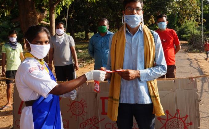 Proper Hand Wash demonstration and Soap distribution at Kureibaga village