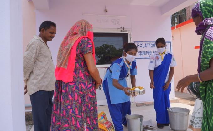 Cooked food distribution to the patients of Bargaon Hospital