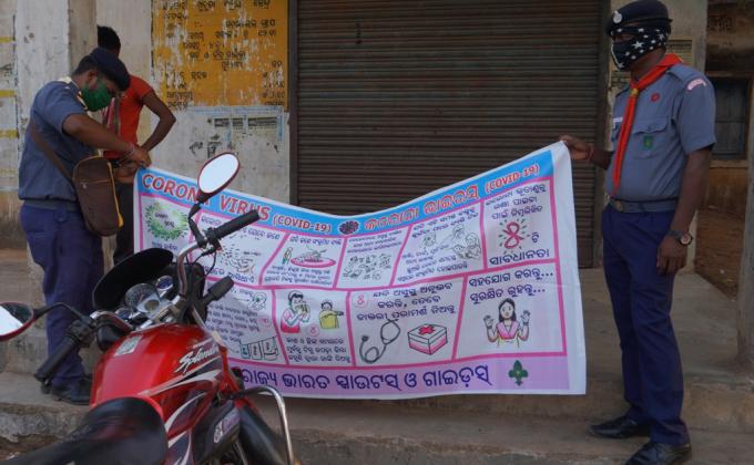 Awareness campaign and masks distribution at Jarangloi Basti of Bargaon Block, Dist. Sundargarh