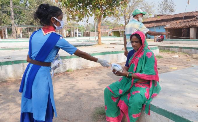 Milk packets distribution at Muslim Basti of Bargaon Block, Dist. Sundargarh