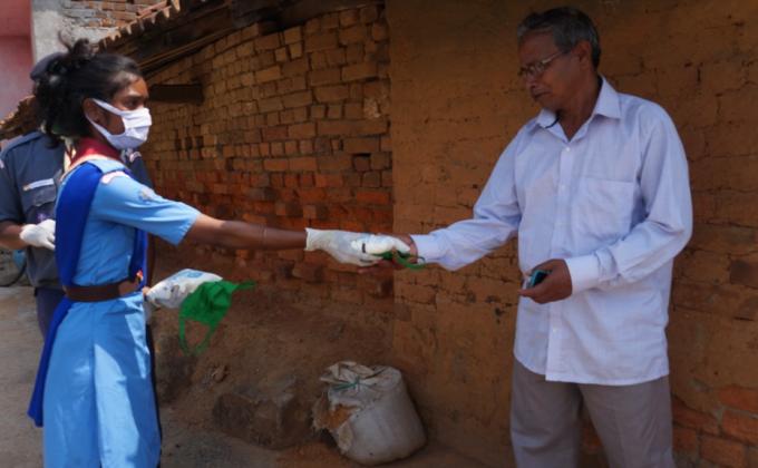 Milk distribution at Demupada village of Bargaon Block
