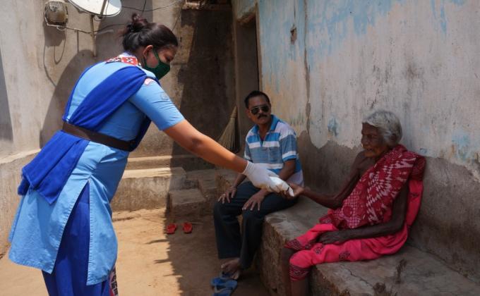 Distributed Milk Packets and Masks to the needy people of Bargaon Village