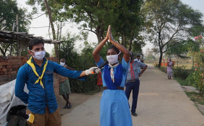 Hand wash demonstration at Kishanpada of Tudalaga village of Bargaon Block