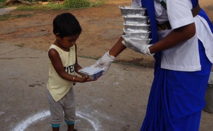 Cooked food packets distribution at Kishanpada of Tudalaga village of Bargaon Block