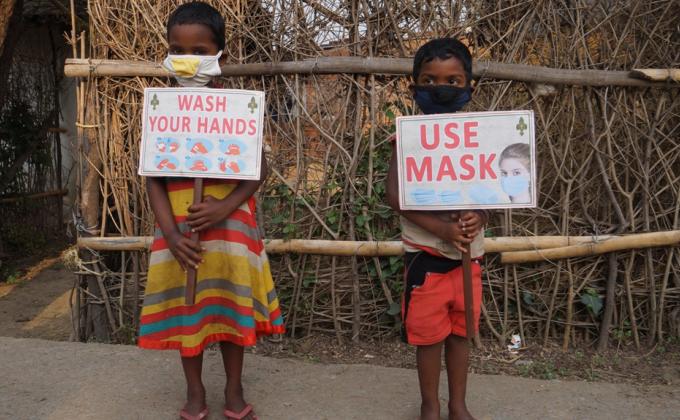 Awareness campaign and masks distribution at Kishanpada of Tudalaga village of Bargaon Block