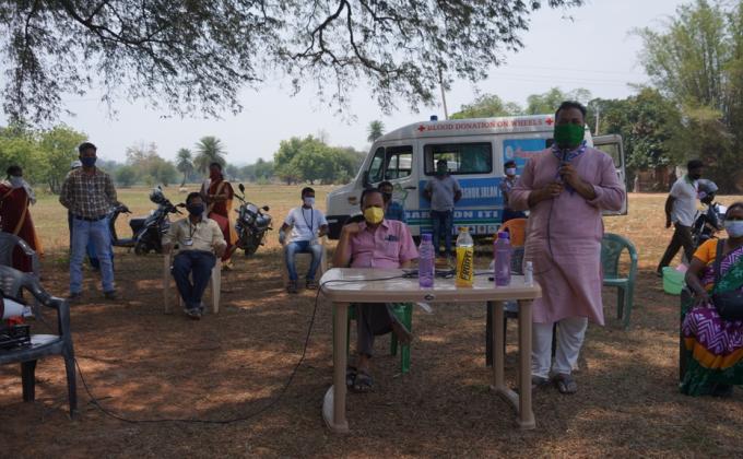 Awareness campaign and mask distribution at Dahijira village of Kutra Block
