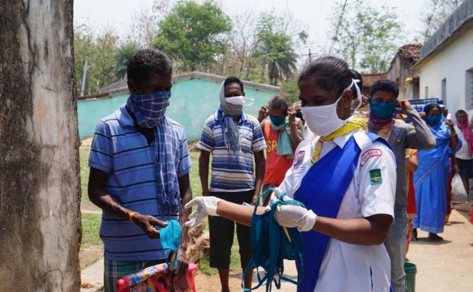 Mask distribution in different blocks of Sundargarh district