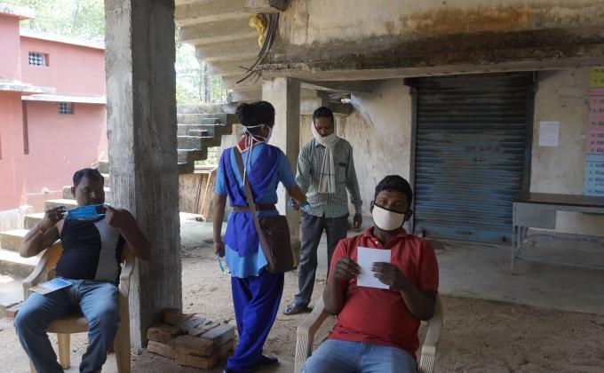 Mask distribution at Birbira village of Sadar Sundargarh Block