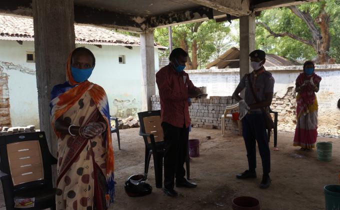 Hand wash demonstration at Birbira village of Sadar Sundargarh Block