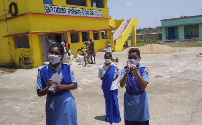 Hand wash demonstration at Kiripsira village of Tangarpali Block