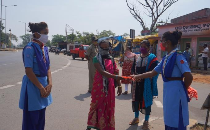 3rd Day Mask distribution at Bargaon, Dist. Sundargarh