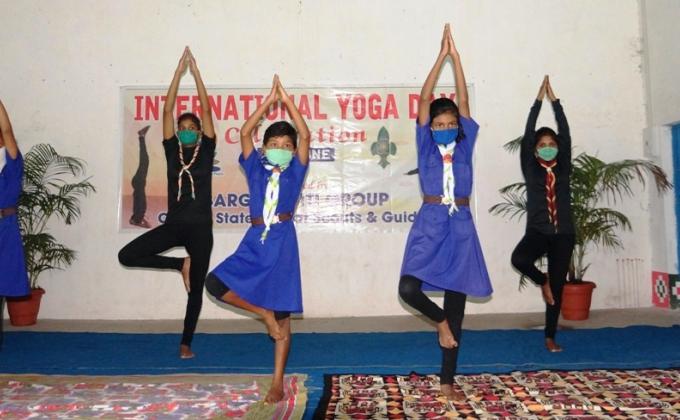 International Day of Yoga Celebration by Bargaon ITI Group, Odisha State Bharat Scouts & Guides