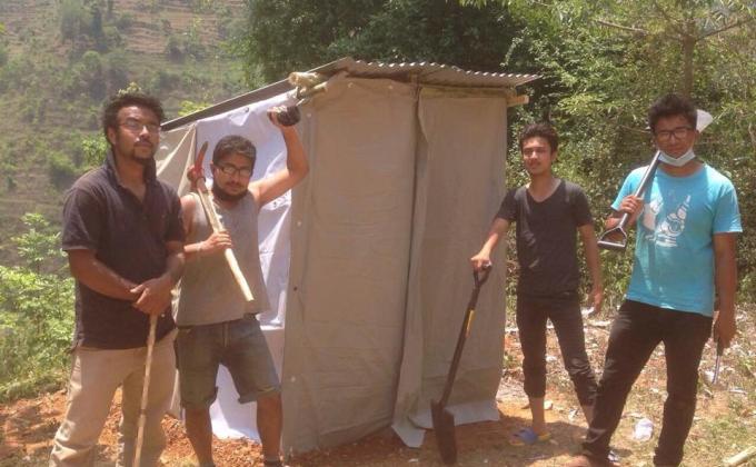 Toilets Making Campaign in Earthquake Affected Areas In Nepal