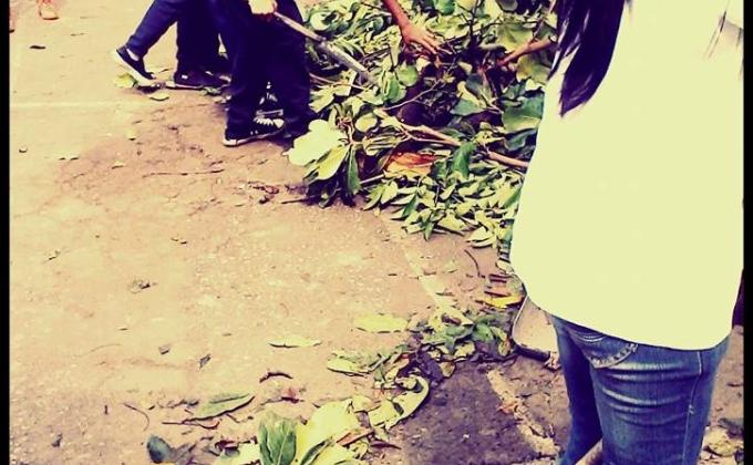 Typhoon Ruby aftermath clean-up drive