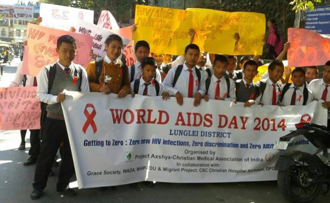 OBSERVANCE OF WORLD AIDS DAY IN LUNGLEI,MIZORAM INDIA