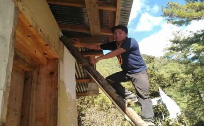 Initiated whitewashing of Ap Chundu's (local Deity) temple. 