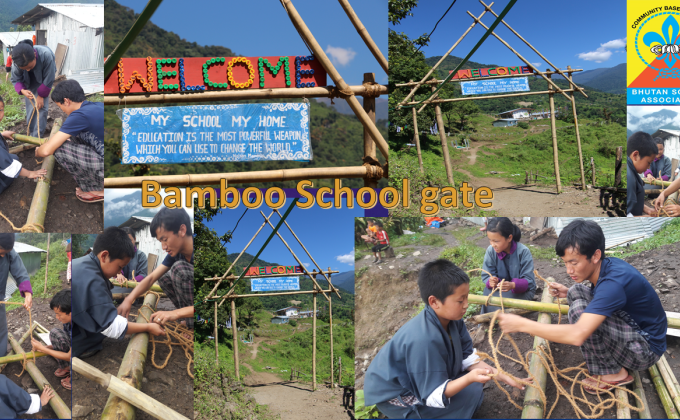 Bamboo gate for Primary School