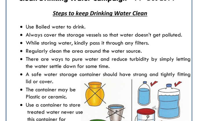 Clean Water Drinking Campaign/Survey