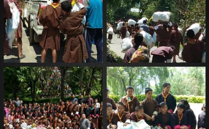 Cleaning campaign to mark the birth Anniversary of Queen Of Bhutan