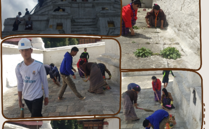 Cleaning and Whitewashing at Chotenkora