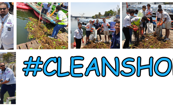 Taking part in Egypt's Giza scouts #cleanshores initiative