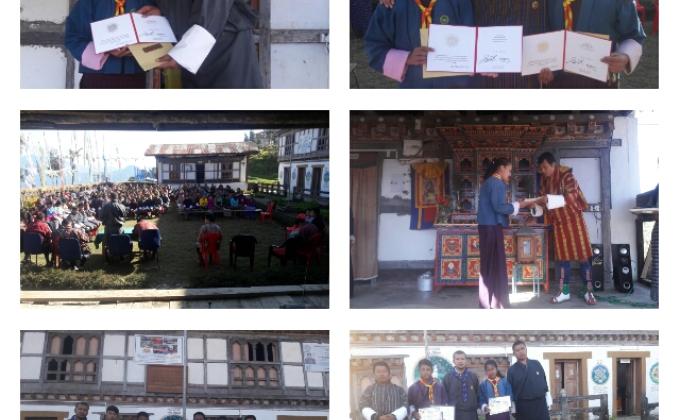 Scouts won various awards on National day and result declaration -2016