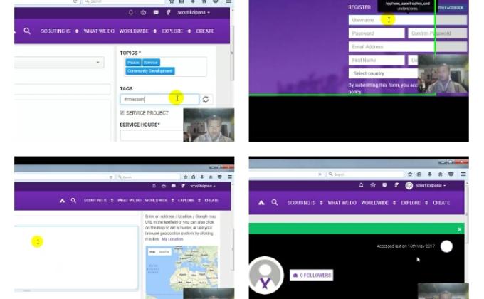 Created video on Orientation on how to register, login and create probject on messenger of peace 