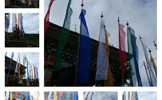 Erecting Prayer Flags for Sentient Beings