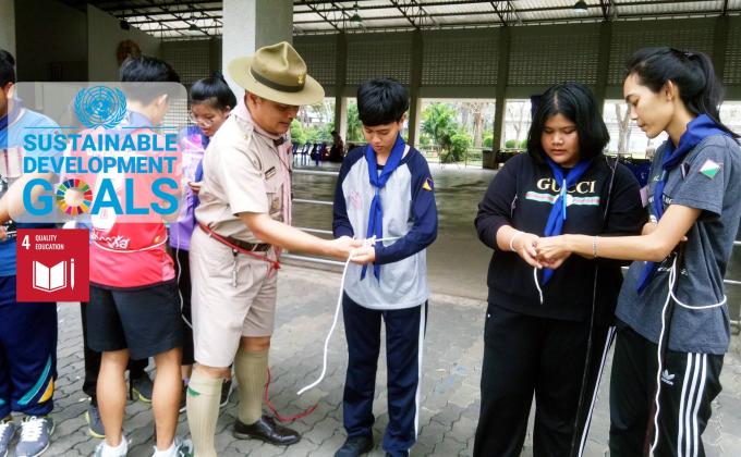 Volunteering to educate people via Scout Methods : University Students