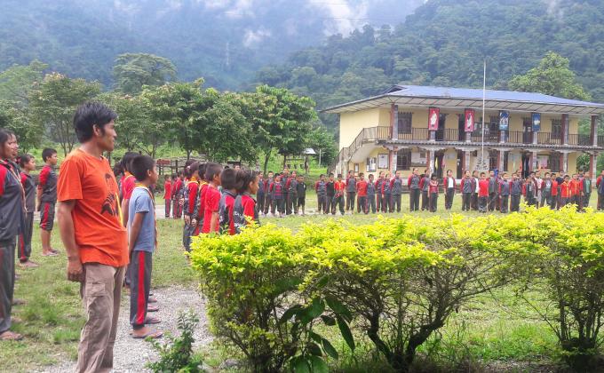 Drill for young scouts