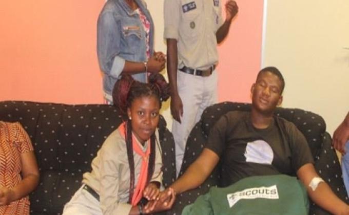 Scouts Donation blood to National Blood transfusion Services