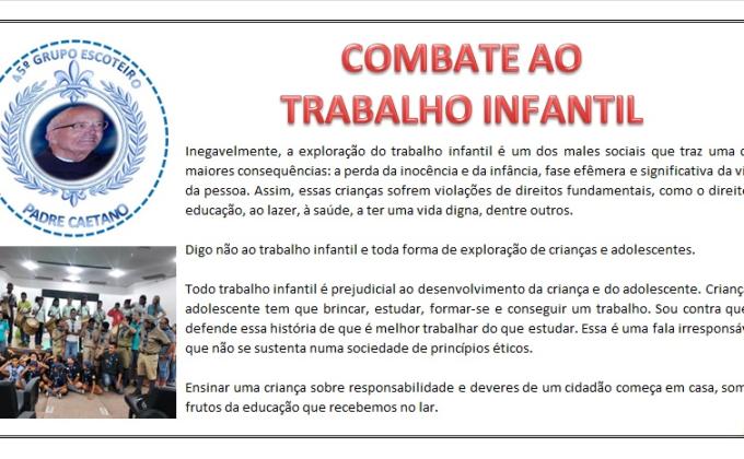 Combate ao Trabalho Infantil - 2017