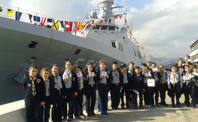 A SHIP VISIT BY CUB SCOUTS