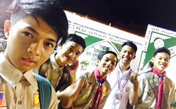 Scouts At Moving Up Ceremony