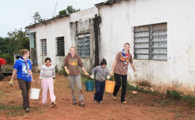Re-building a schoolhouse in Paraguay