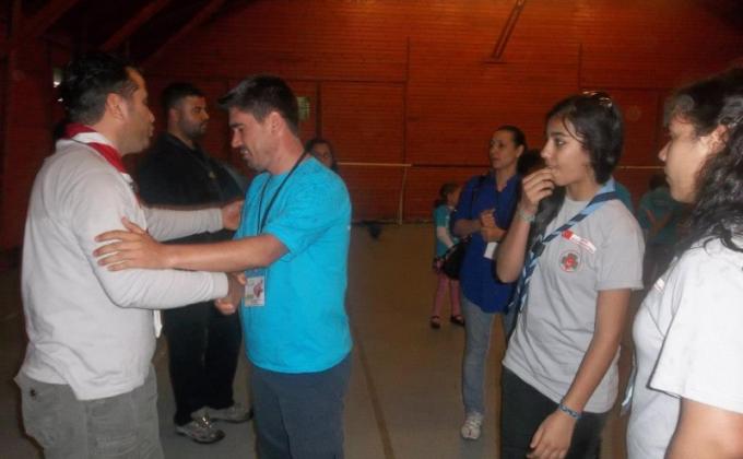 Service for future Peace. Guides and Scouts help to  a Children Fun  Day