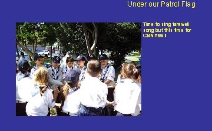 SCOUTS PRESENTING THEIR ADVENTURE Our Patrol Flag