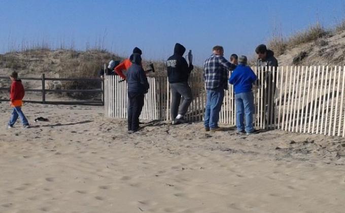 Dune Fence Placing