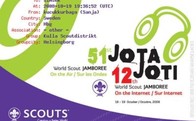 Simsek Scout and Guide Group   2008 JOTA