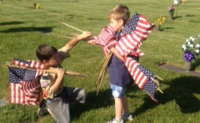 VETERANS FLAG PLACING
