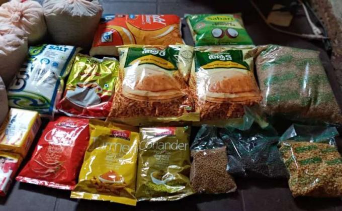 खाद्य सामग्री वितरण कार्य।