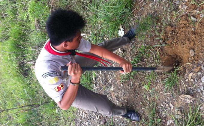 Boy Scouts of the Philippines-Cabanatuan City Council does a tree-planting activity